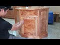 how to make the corner cabinet of an experienced young carpenter