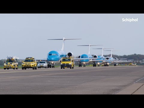 Afscheid laatste Fokker 70's op Schiphol