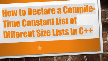 How to Declare a Compile-Time Constant List of Different Size Lists in C++
