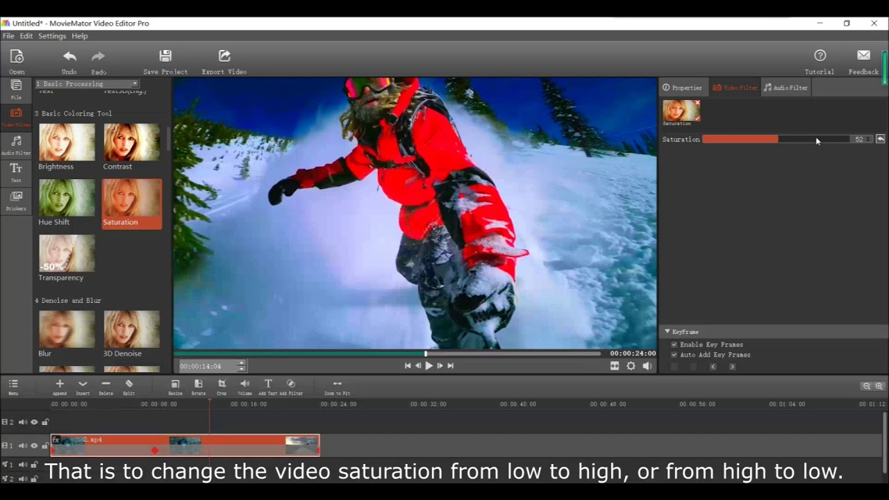Video Editor for Mac & PC How to Adjust Video Saturation