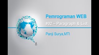 Pemrograman Web #2 Paragraph dan List