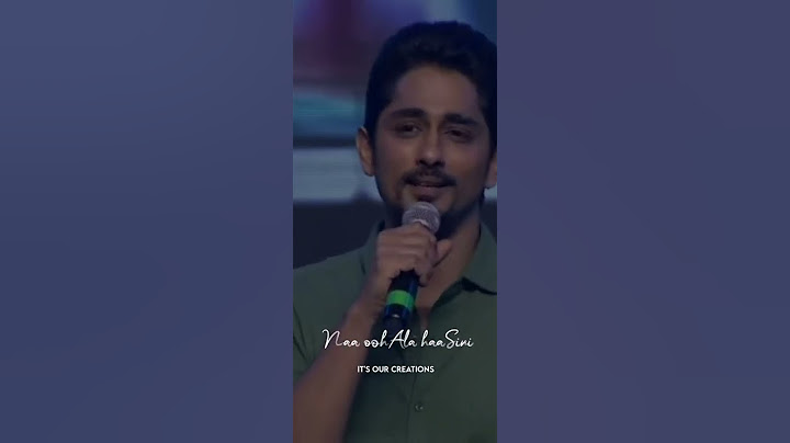Apudo ipudo yepudo song whatsapp status||bomarillu Movie|| Siddharth singing at mahasamudram event
