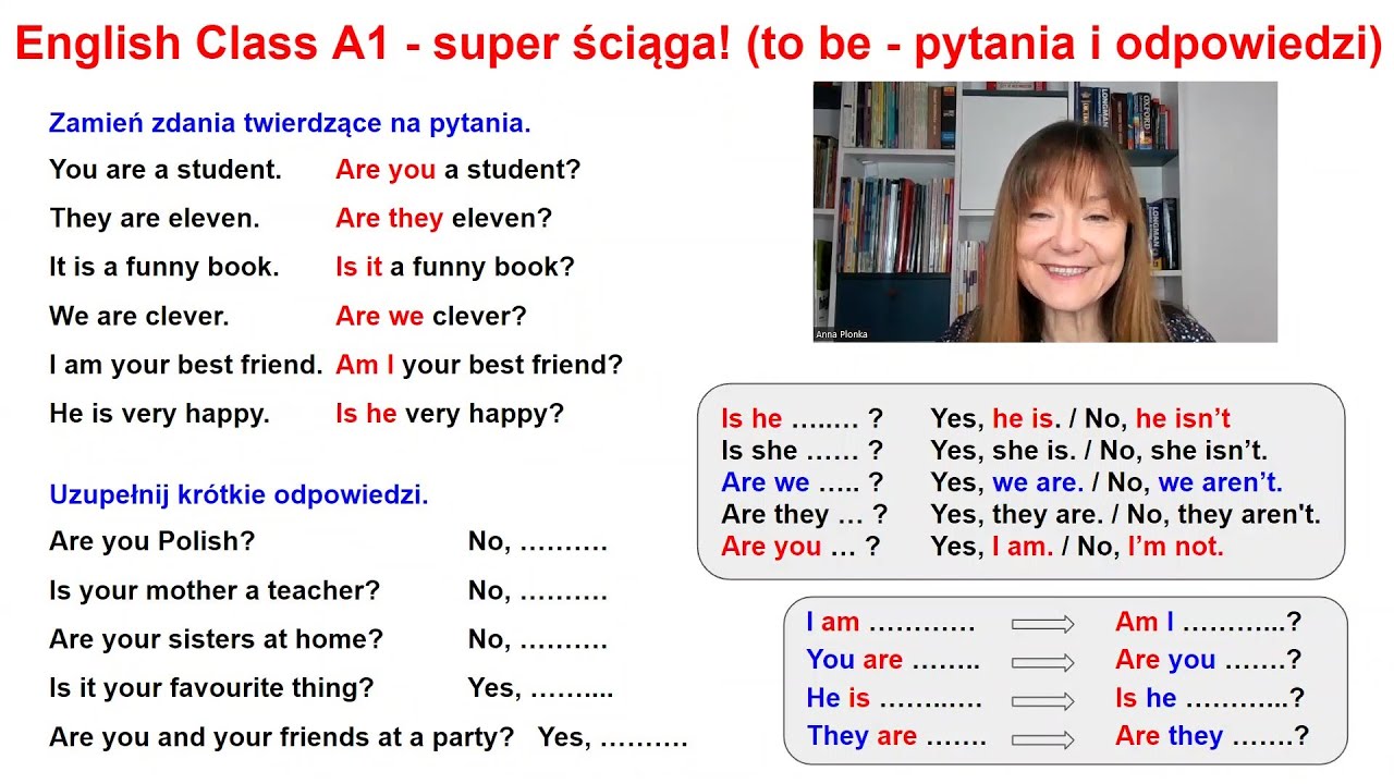 English Class A1+ ćwiczenia Odpowiedzi English Class poziom A1 - test unit 2 - czasownik "to be" - pytania i