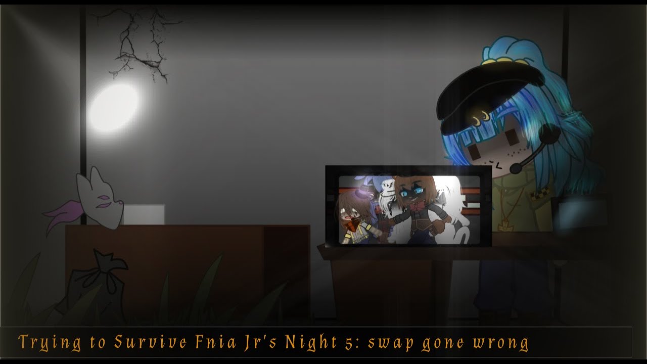 Trying to Survive Fnia Jr's Night 5:Swap gone wrong|Gacha Fnia