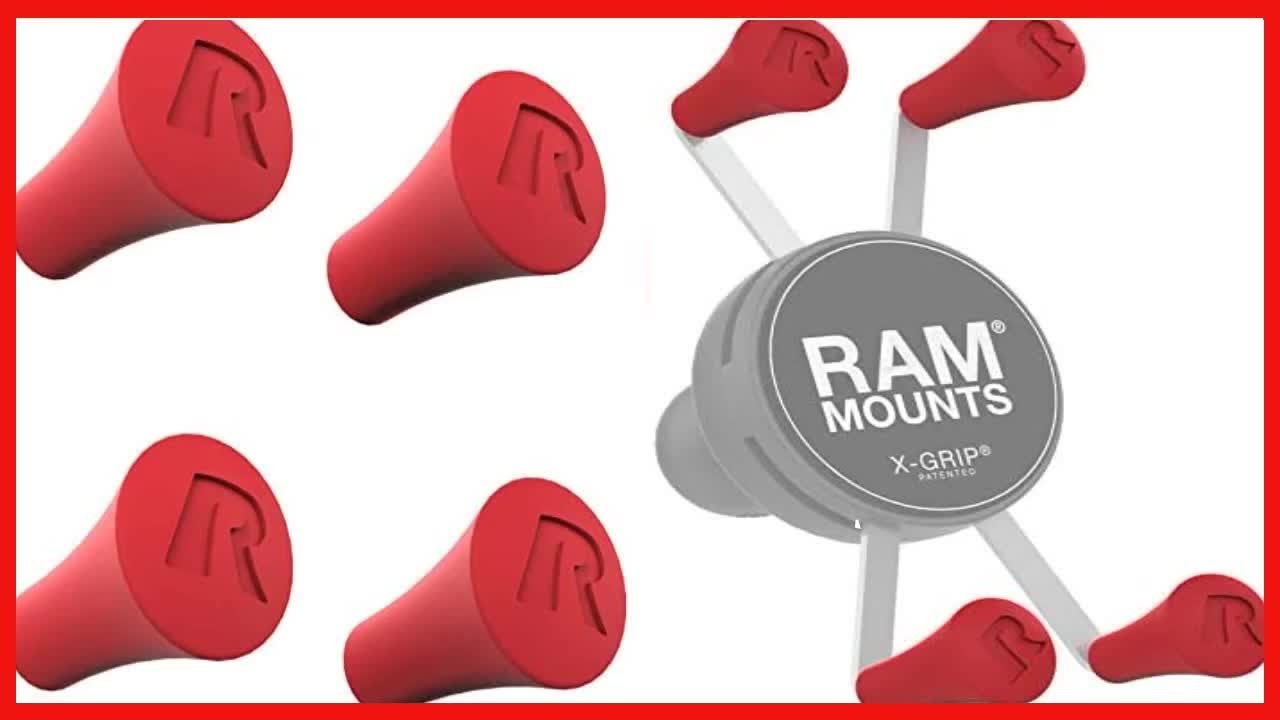 RAM Mounts X-Grip Red Rubber Cap 4-Pack RAP-UN-CAP-4-REDU