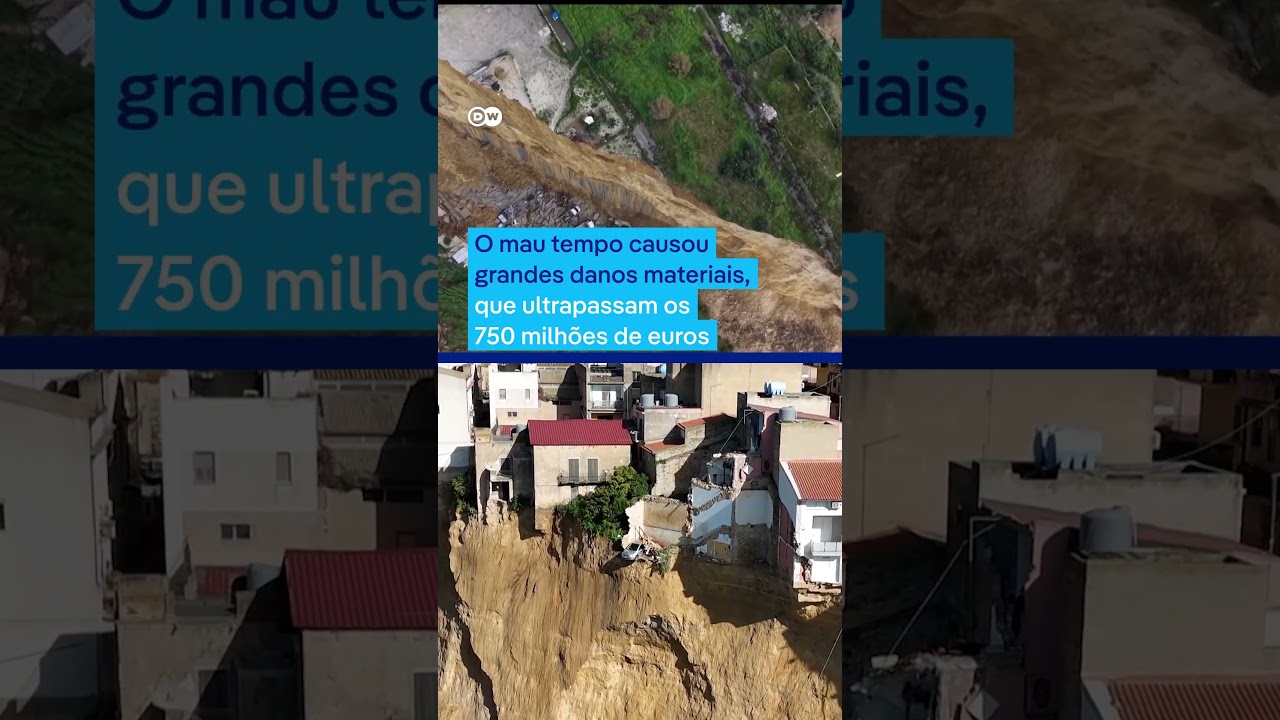 Uma cidade à beira do precipício na Itália - #shorts