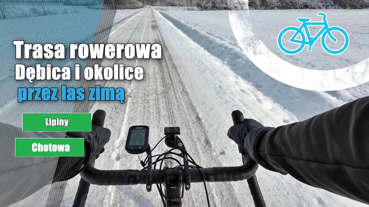 Zimowy przejazd na rowerze. Okolice Dębicy.