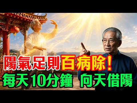 陽氣足則百病除！學會這招「向天借陽」，每天10分鐘，安穩再活二十年！#南懷瑾 #養生智慧 #中醫養生 #易經命理 #因果輪迴 #佛學智慧 #因果 #晚年修行 #向天借陽 #補陽氣