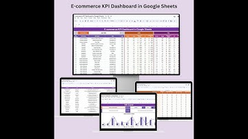 E commerce KPI Dashboard in Google Sheets