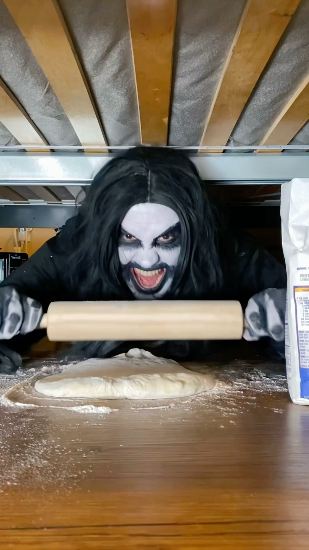 Monster makes pizza under the bed ?? #shorts