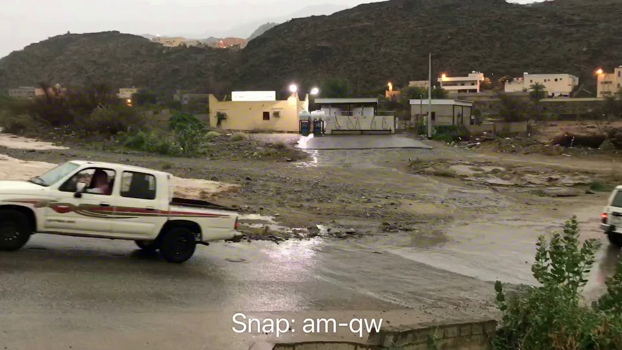 سيل وادي جفن يوم الأحد 29 يوليو 2018 في بلاد شمران بمحافظة العرضيات