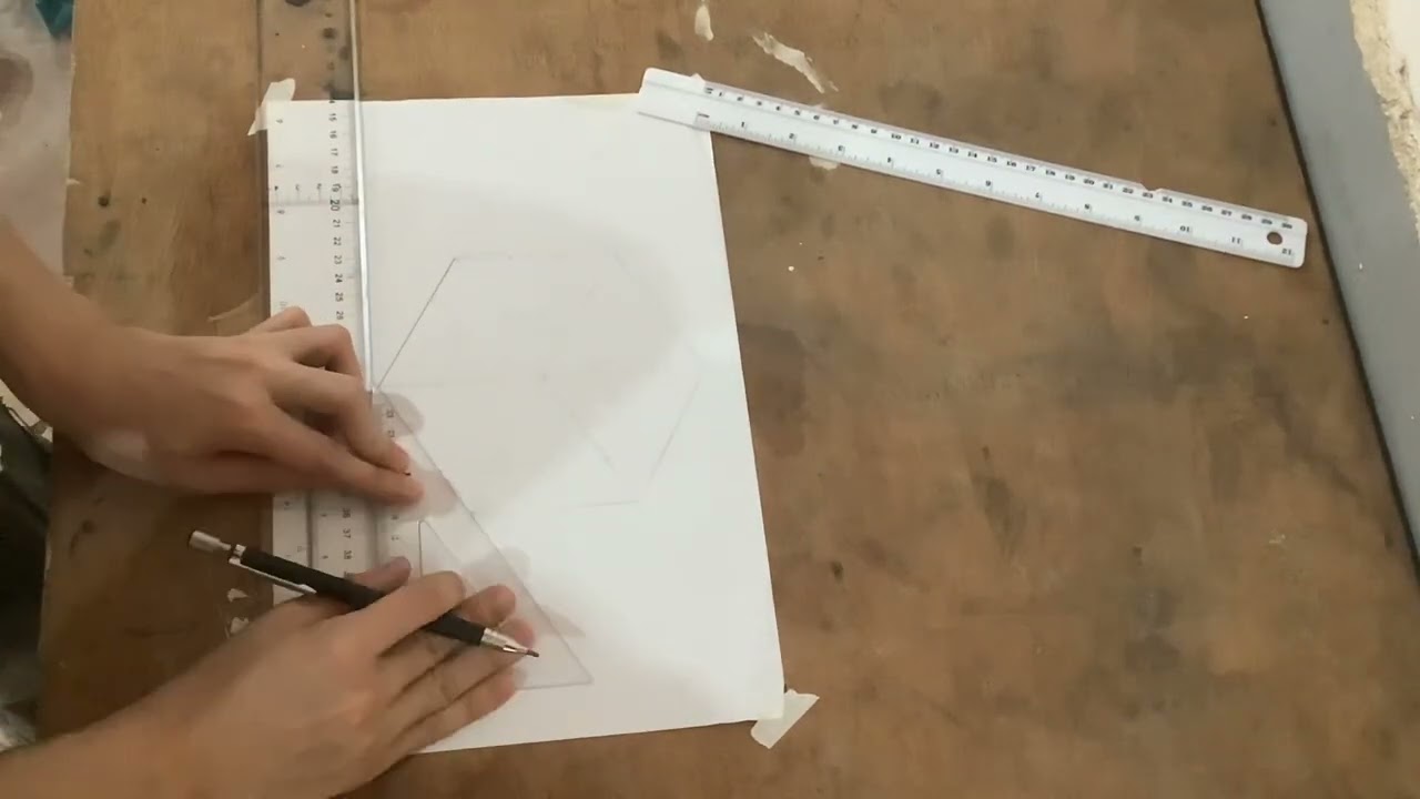 How to do an Isometric Drawing using 30'x60' triangle ruler.