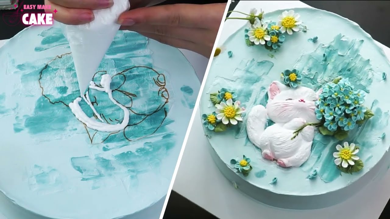 You Can Still Make This Adorable Hand-Painted Cat Cake!