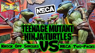 NECA 1990 TEENAGE MUTANT NINJA TURTLES: KNOCK OFF SINGLES VS NECA TWO-PACKS REVIEW 2024