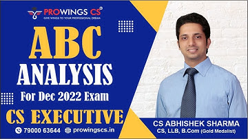 ABC Analysis for CS Executive Dec 2022 exam