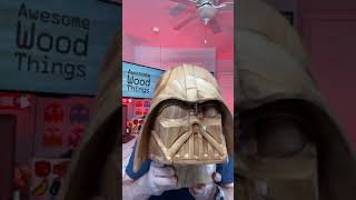 Life-sized Wood Darth Vader Bust #shorts
