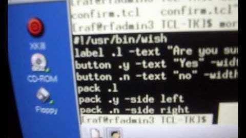 Simple TCL/TK Script with 2 buttons