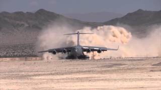 Extreme Landing on Dirty Runways for the US C 17 Transport Plane + M1 Abrams Tank Shooting