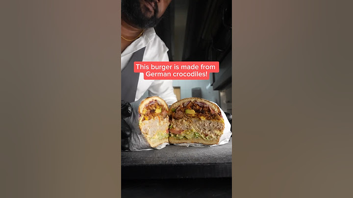 The best crocodile burger! 🐊 #food #burger #crocodilemeat