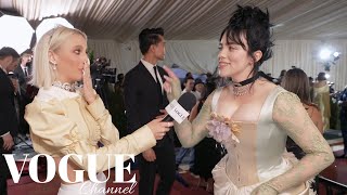 Billie Eilish talks hanging out with Emma chamberlain at the met gala | vogue channel