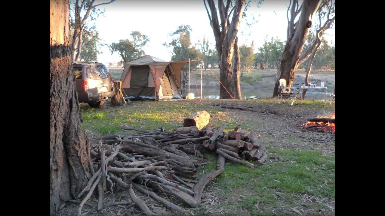 Camping in a Tent, Lovely Australian bush sounds. Murrumbidgee River