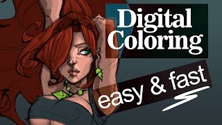 How to color   easy and fast technique in Photoshop!