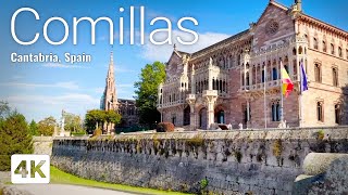 Comillas, Spain | Short walk in beautiful town-museum | Walking tour 4K