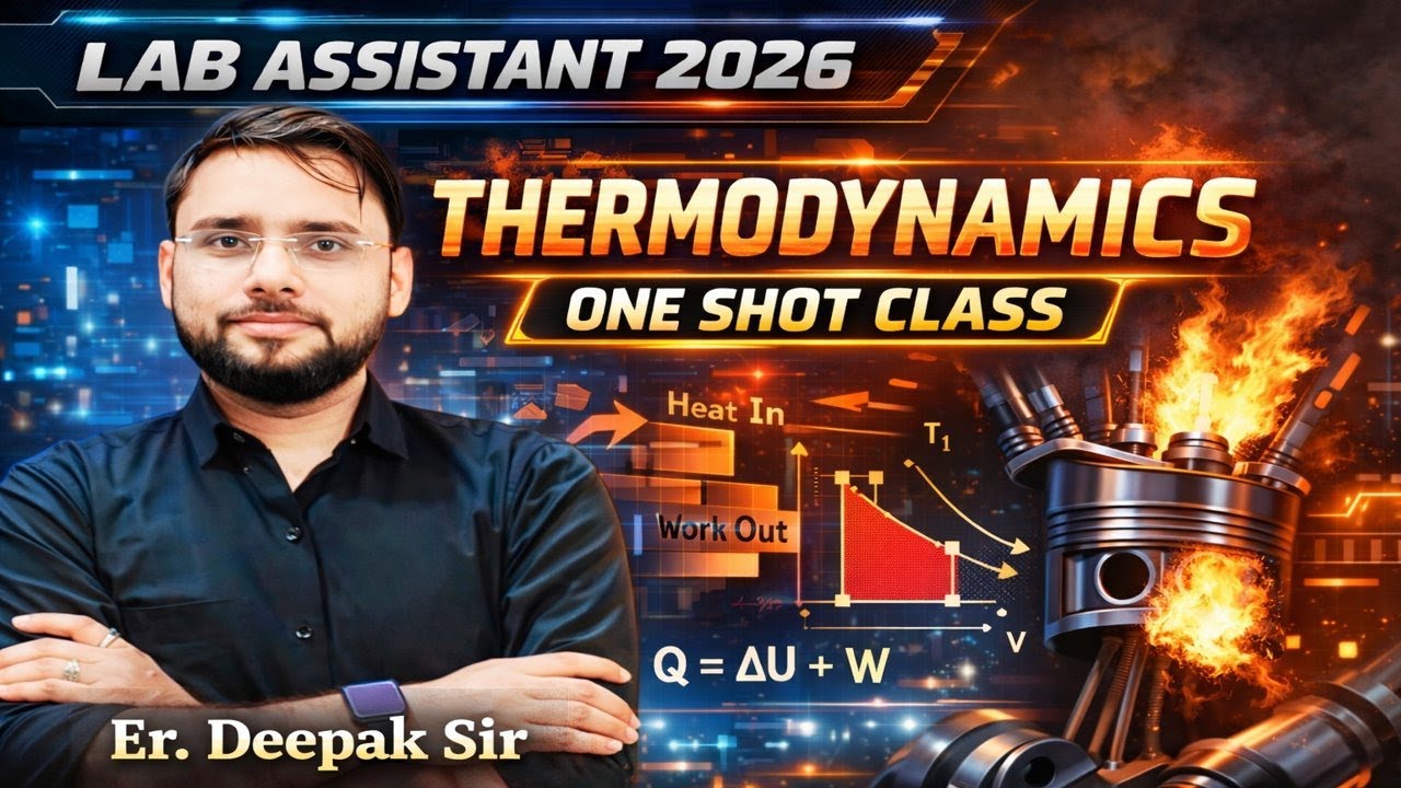 Lab assistant 2026 | Thermodynamics one shot class | Er. Deepak sir ...