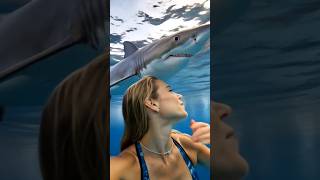 She Kissed a Shark… And You Won’t Believe What Happened 🦈💋 #Shorts #ai #shark #shock