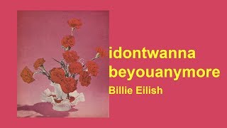 [Vietsub] idontwannabeyouanymore - Billie Eilish (Lyric Video)