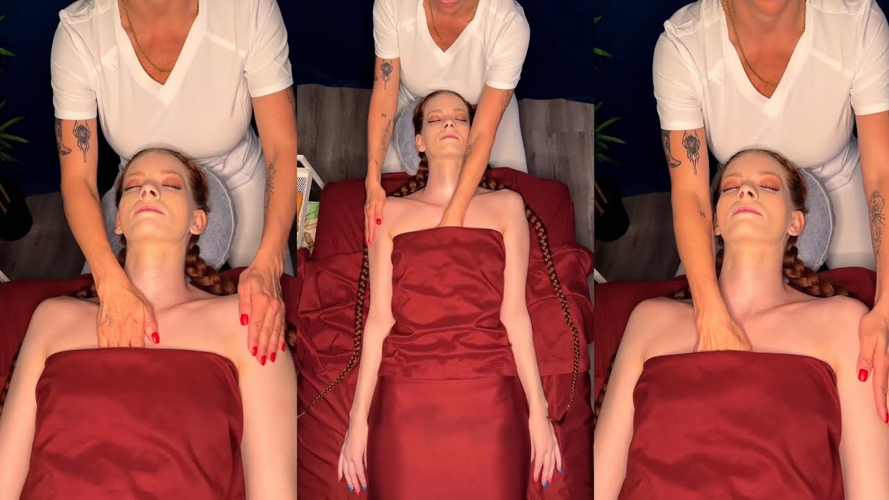 ASMR Beautiful Female Relaxation Massage For Deep Sleep And Relax 