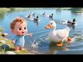 Duck Pond Party 🫧 | Cute Animal Song for Kids | Fun Splashy Nursery Rhyme