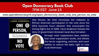 Book Club - One Person No Vote by Carol Anderson