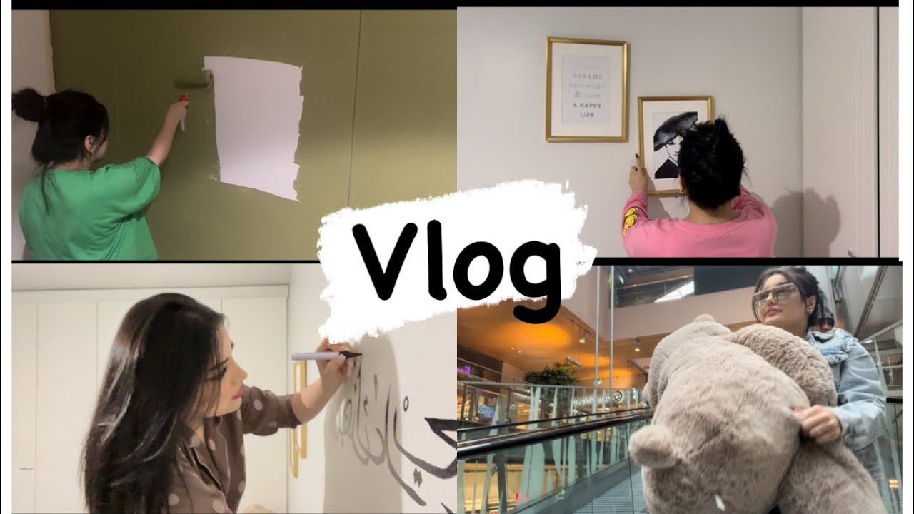 VLOG : Redecorating My Room , Shopping , Cleaning , Decorating + Room Tour
