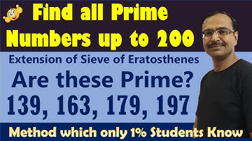Primes Between 1 and 200 II Most Amazing Trick II Extension of Sieve of Eratosthenes #prime #numbers