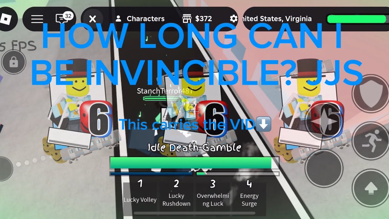 HOW LONG CAN A PERSON BE INVINCIBLE (jjs)(JJS) #gaming #game #jjs #roblox #edit 