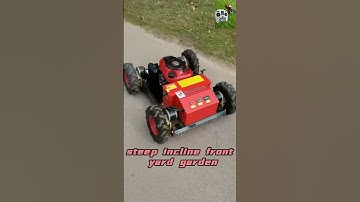 gasoline electric hybrid powered self-powered dynamo remote operated robotic slope mower