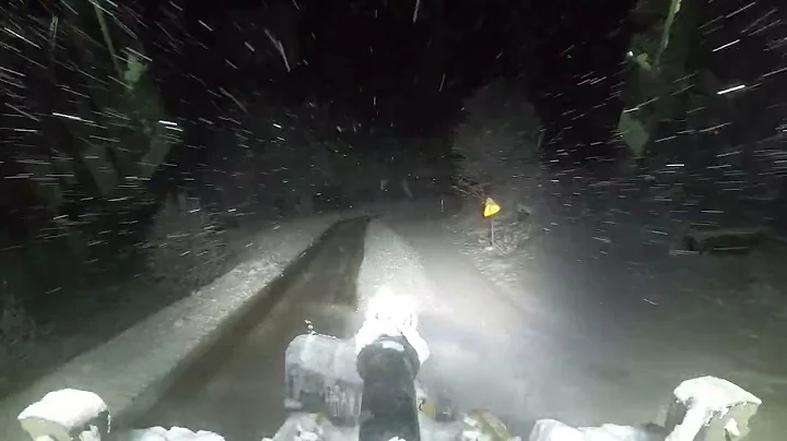 Caterpillar 972M XE wheel loader plow snow The first snow of the year