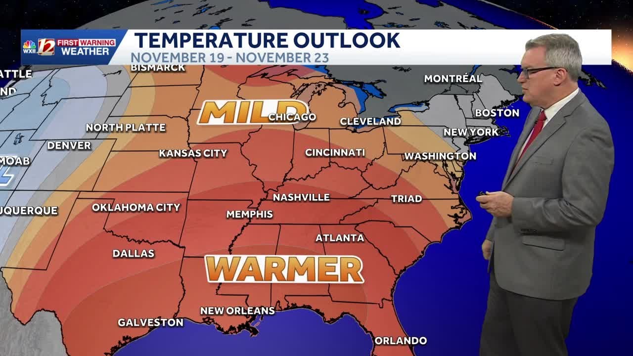 Triad temperatures are trending milder this weekend - YouTube