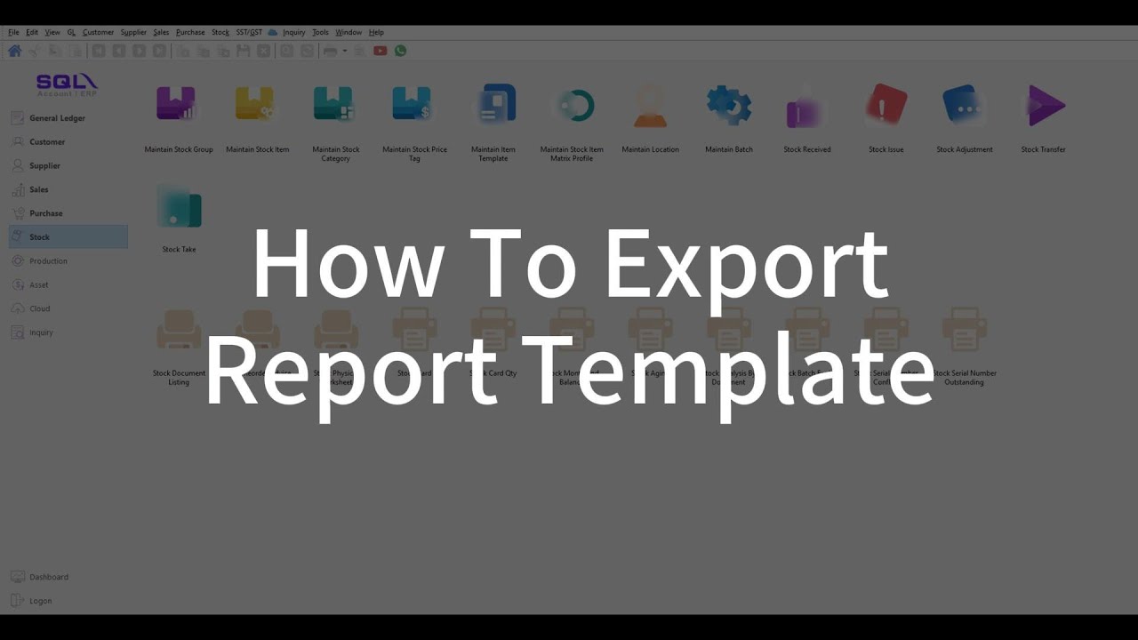How to Export a Report Format - YouTube