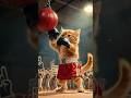 Kitten Boxer Goes Hard on Speed Bag with Cheering Mice Crowd 🥊🐱🐭 #KittenBoxer #queenie1billion