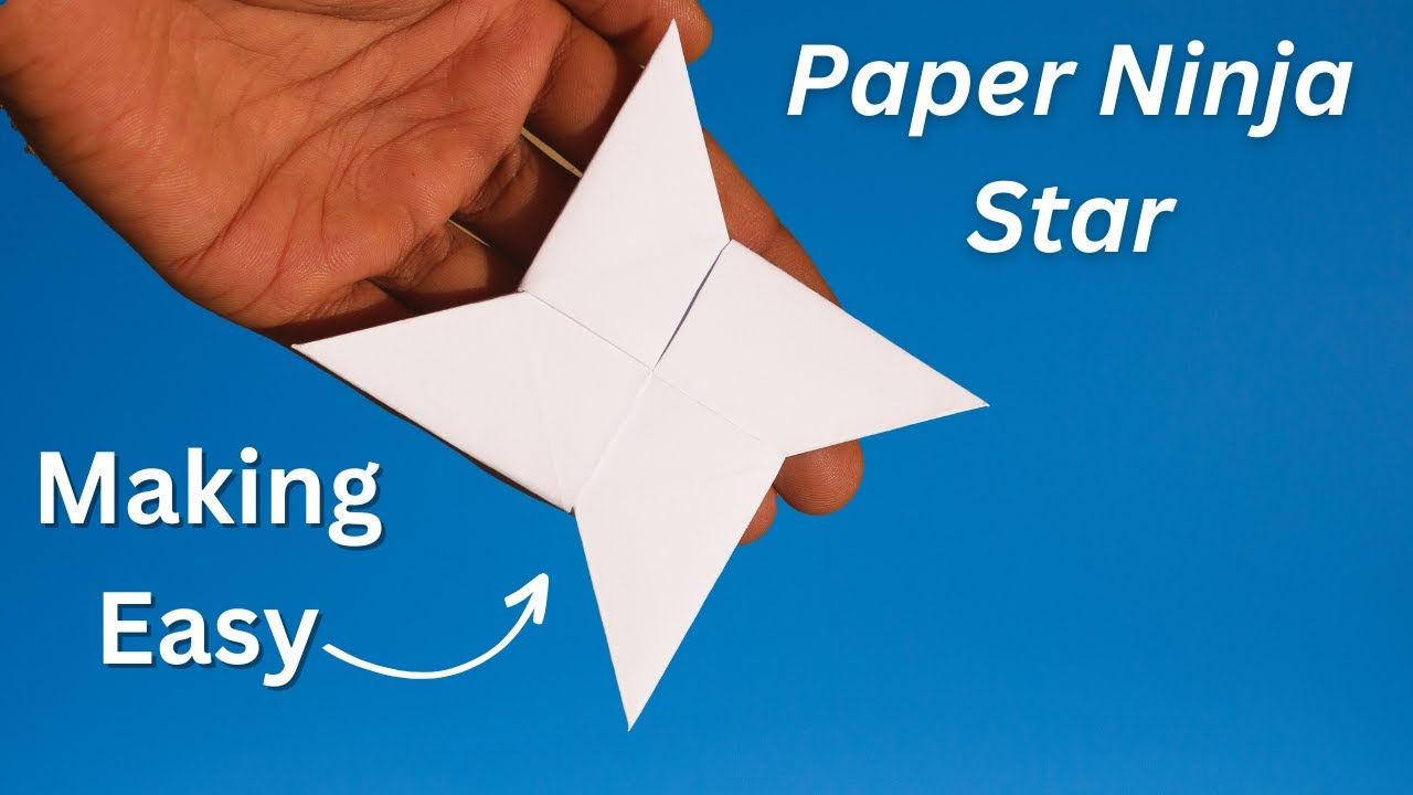 how-to-make-a-paper-ninja-star-shuriken-origami-paper-shuriken-ninja