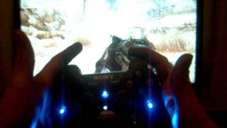 ps3 controller mod with rumble leds (blue and white)