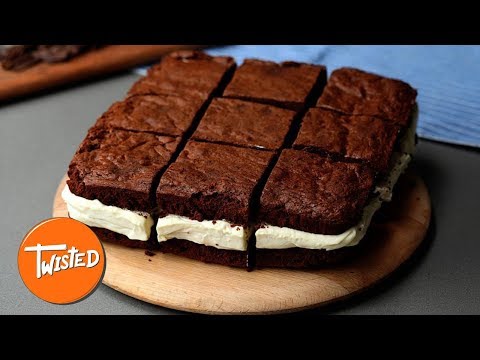 Homemade Cheesecake Brownie Sandwiches  Easy Brownie Recipes  Twisted
