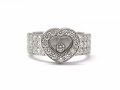 $7,290 Chopard Happy Diamond Ring Solid 18k White Gold VS1 Diamonds GIA Certified