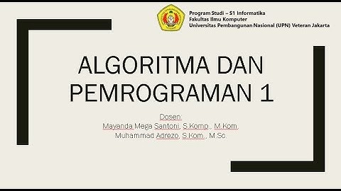 [Pertemuan 14] Praktikum Algoritme dan Pemrograman 1 Kelas A