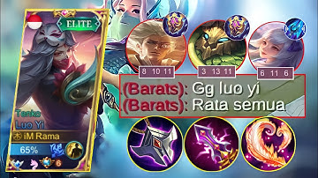 Luo Yi Clears The Annoying Crowd! Luo Yi Top 1 Global 2021 - Mobile Legends