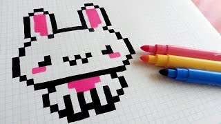 Handmade Pixel Art - How To Draw Kawaii Rabbit #pixelart Handmade Pixel Art - How To Draw Kawaii Rabbit #pixelart