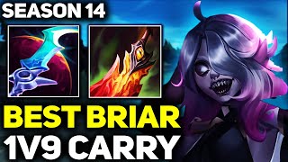 RANK 1 BEST BRIAR IN THE WORLD 1V9 CARRY GAMEPLAY! | Season 14 League of Legends