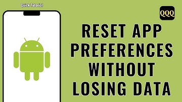 HOW TO RESET APP PREFERENCES WITHOUT LOSING DATA